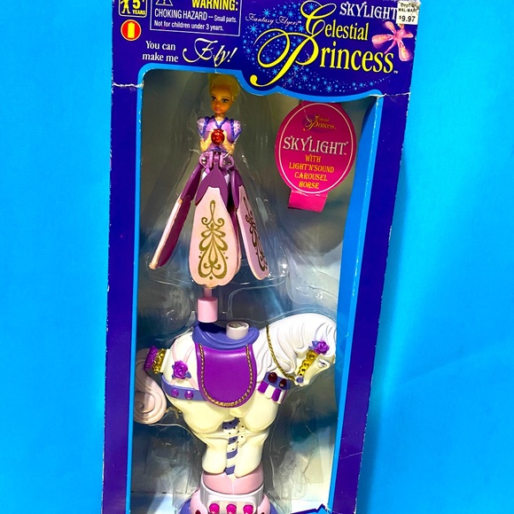 SKYLIGHT CELESTIAL PRINCESS CAROUSEL HORSE LIGHT N’ SOUND MUSIC VTG 1996 WORKS! - Picture 3 of 16
